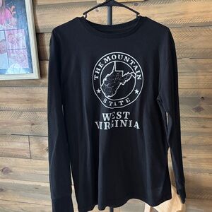 West Virginia Black Long Sleeve Shirt